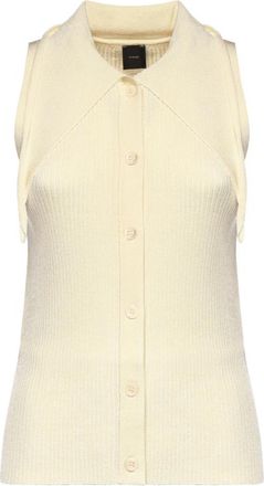 Pinko Tanktop met Strik in de Nek - Dames - Overhemden - Beige - M - Nylon - Overhemden