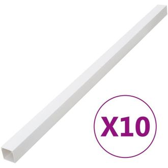 vidaXL Canaletas Para Cables Pvc 100x40 Mm 10 M Vidaxl