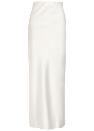 Skiim Satin Maxi Skirt - Off White - 38 (UK10 / S)