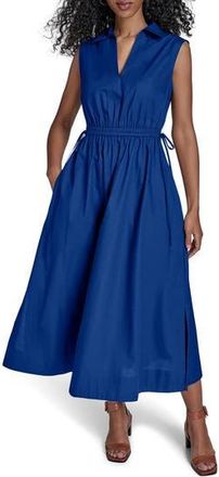 Calvin Klein Cutout Cotton Maxi Dress in Regatta at Nordstrom Rack, Size 12