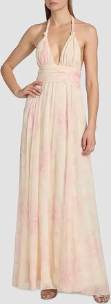 LoveShackFancy Lilah Halter Dress In Golden Primrose