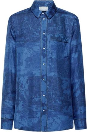 Pierre-Louis Mascia Aloegum Shirt met lange mouwen - Dames - Overhemden - Blauw - M - Denim - Overhemden