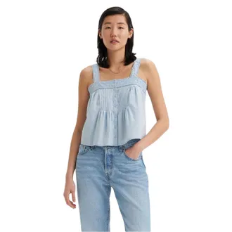 Levi's Camisole met vierkante halslijn voor dames (Mooi Blauw)
