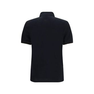 Brunello Cucinelli Ribbed Cotton Polo Shirt - Black