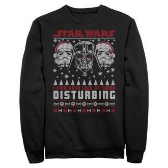 Star Wars Mens Star Wars Ugly Christmas Lack Of Cheer Disturbing Sweatshirt in Black at Nordstrom, Size Xxx-Large