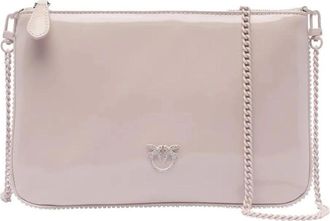 Pinko Schoudertas met ritssluiting en binnenzak - Dames - Schoudertassen - Roze - ONE Size - Polyester - Tassen