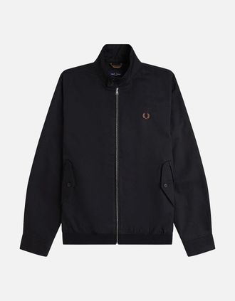 Fred Perry Mens Fred Perry Twill Harrington Jacket Black - Size: 44/Regular