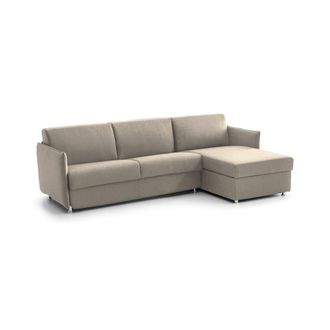 Dmora Sof&aacute; Cama Con Pen&iacute;nsula Pina, Sof&aacute; Esquinero Transformable Para Sal&oacute;n, Acolchado, Desenfundable, Calidad 100% Made In Italy, 260x160 H90 Cm, T&oacute;rtola -