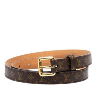 Louis Vuitton Pre-owned Monogram Canvas Riem - Dames - Vintage Accessoires - Bruin - ONE Size - Vintage