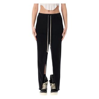 Rick Owens Maxi Skirts, female, Black, Size: S Temple Pull On Sliced Pillar Skirt