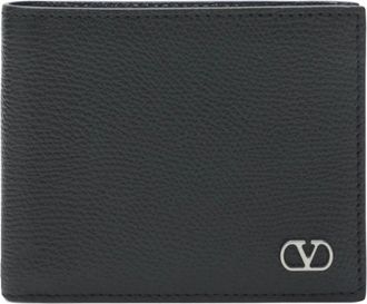 Valentino Vlogo Signature Billfold Portemonnee - Heren - Portefeuilles - Zwart - ONE Size - Leer - Accessoires