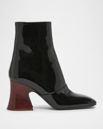 Chloé Janis Patent Leather Booties
