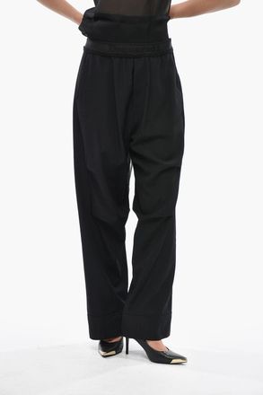 Dsquared2 Pantaloni in Lana Vergine con Elastico in Vita Logato Dsquared2
