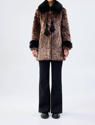 Unreal Fur Planet Earth Coat In Leopard