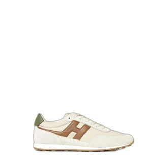 Hogan H699 Runner Sneakers - Heren - Sneakers - Beige - 44 EU - Leer - Schoenen