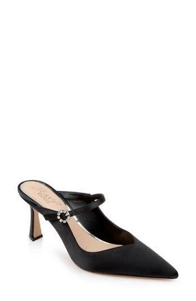 Badgley Mischka Kaylin Mary Jane Pointed Toe Mule in Blacksatin at Nordstrom Rack, Size 8