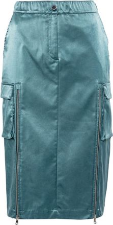 Patrizia Pepe midi cargo skirt - women - Polyamide - 38 - Blue