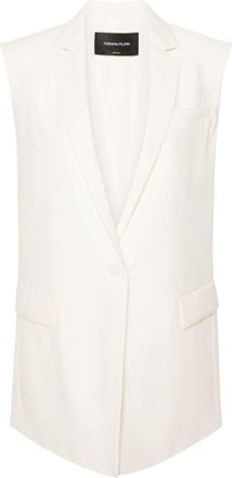 Fabiana Filippi single-breasted waistcoat - women - Silk/Silk/Acetate/Virgin Wool - 40 - Neutrals