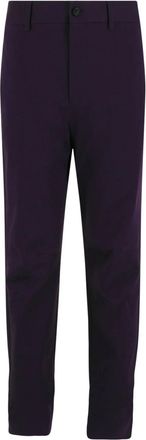 Ferragamo Mens Cotton Twill Trousers In Purple