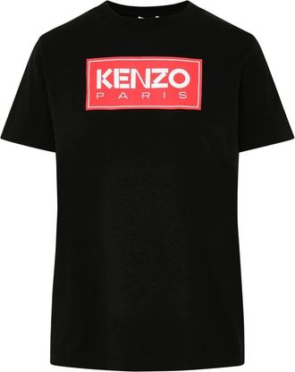 Kenzo Paris Loose Cotton T-Shirt - Dames - T-shirts - Zwart - M - Katoen - Tops