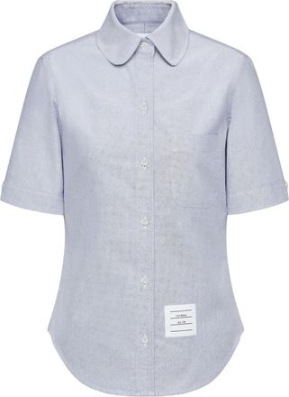 Thom Browne Camicia con colletto rotondo - Grigio