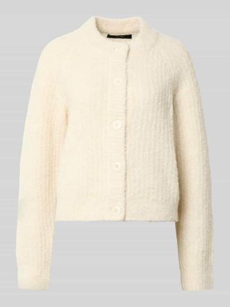 Vero Moda Relaxed Fit Strickjacke mit Woll-Anteil Modell CARMEN in Ecru, Gr&ouml;&szlig;e XS