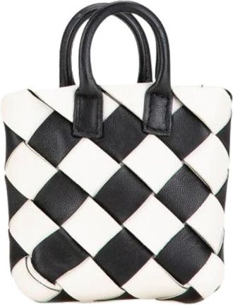 Bottega Veneta Pre-owned Mini Bags, female, Multicolor, Size: ONE SIZE Pre-owned Woven Leather Bag Charm