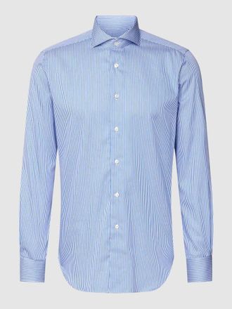 Xacus Regular Fit Businesshemd mit Streifenmuster in Royal, Gr&ouml;&szlig;e 40