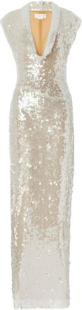 Genny sequinned gown - White