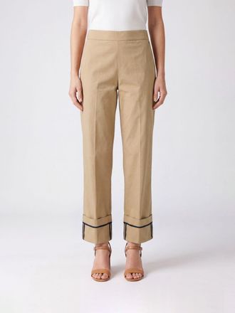 Herno High-Waisted Wide-Leg Trousers in Water-Repellent Cotton Gabardine