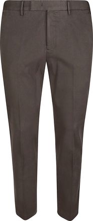 Pantaloni Torino Dieci Tailored Brown Cotton-Cashmere Pants