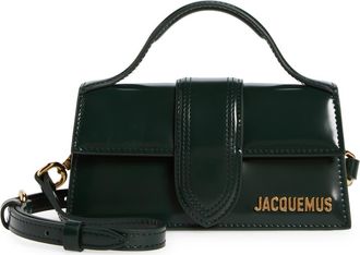 Jacquemus Le Bambino Leather Shoulder Bag in Dark Green 590 at Nordstrom