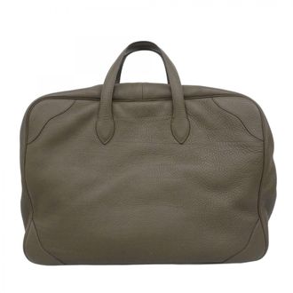 Herm&egrave;s Olive Green Togo Leather Boston Bag (Pre-Owned)