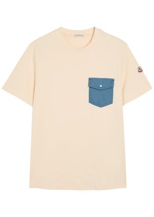 Moncler Patch-pocket Cotton T-shirt - Multicoloured 1 - XL
