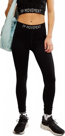 Free People Long Haul Logo Leggings In Black