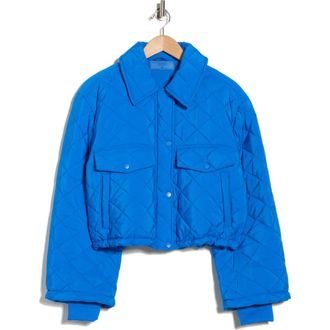 Blank NYC Diamond Quilted Puffer Jacket in Azure at Nordstrom Rack, Size X-Small