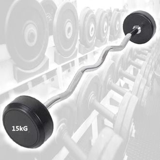 Trade Shop Trade Shop - Manubri Bilanciere Curl Curvo Ondulato Precaricato Da 30 Kg 15+15 Kg Bodysolid