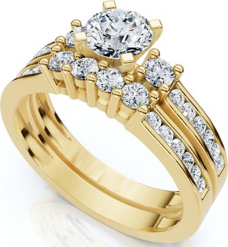 Pompeii3 1/2ct Diamond Engagement Wedding Ring Semi Mount 14K White Gold