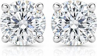 Pompeii3 2 ct Round Diamond Screw Back Studs in 14k White Gold