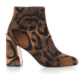 Christian Louboutin Spotted Pony-Effect Printed Leather Boots