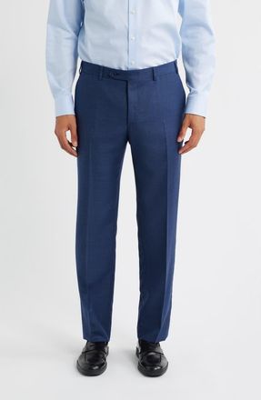 Canali Siena Regular Fit Wool Pants in Blue at Nordstrom Rack, Size 50 X R
