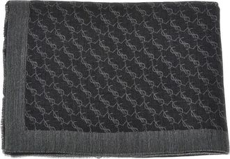 Saint Laurent Cassandre cashmere and silk scarf Man One Size