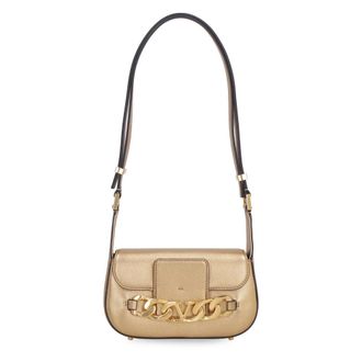 Valentino Garavani Shoulder Bags, female, Yellow, ONE SIZE, Metallic Leather Shoulder Bag with Flap