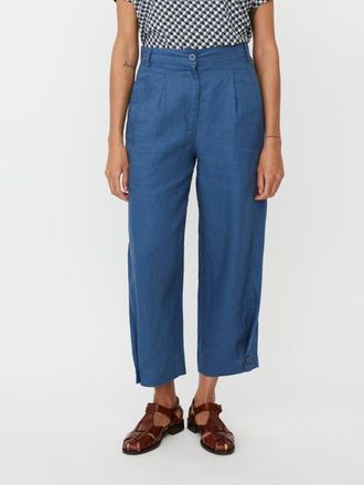 Masai MaPunna Cropped Linen Pants in Ensign Blue at Nordstrom, Size Xx-Large