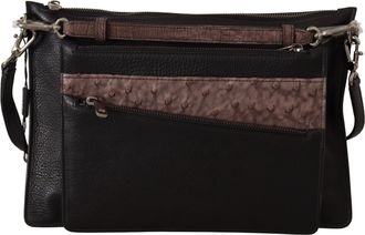 Dolce & Gabbana Black Exotic Leather Shoulder Sling Alta Sartoria Mens Bag