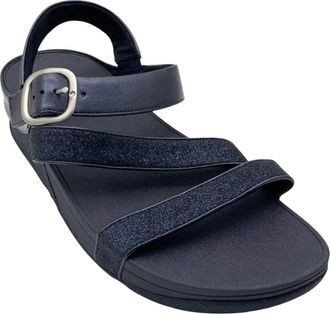 FitFlop Womens Skinny Ii Glitterdust Z-Strap Sandals In Midnight Navy
