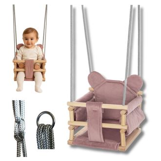 OEM Columpio De Terciopelo Con Forma De Osito De Peluche - Rosa Empolvado [columpios]