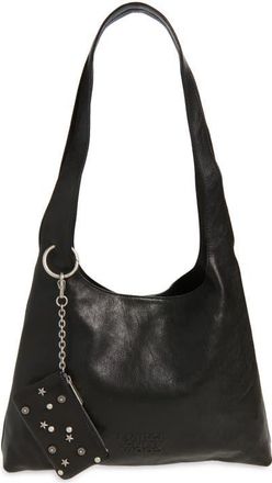 Margesherwood Halter Leather Hobo Bag in Black Washed Nappa at Nordstrom