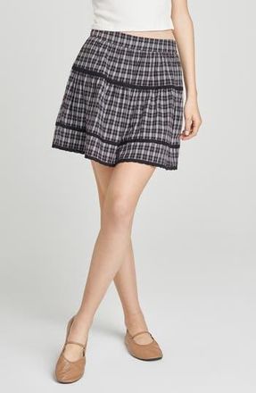 Wayf Odette Plaid Miniskirt in Black Plaid at Nordstrom Rack, Size X-Small
