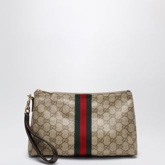 Gucci Small GG pouch with Web ribbon